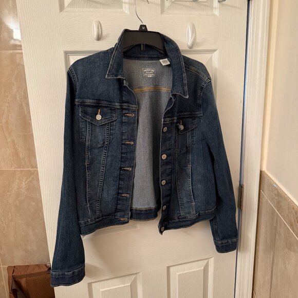 Levi's Signature Women's Denim Blue Jean Stretch Comfort Jacket Size XL - Picture 5 of 14